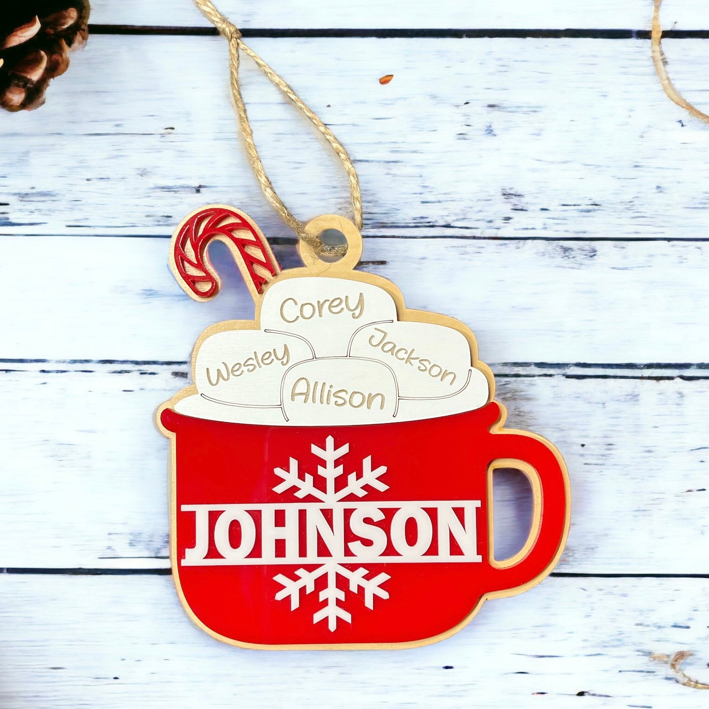 Personalized Marshmallow Mug Ornament