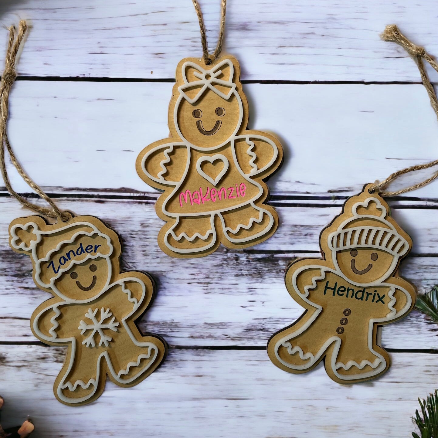 Personalized Gingerbread Person Ornament/Stocking Tag