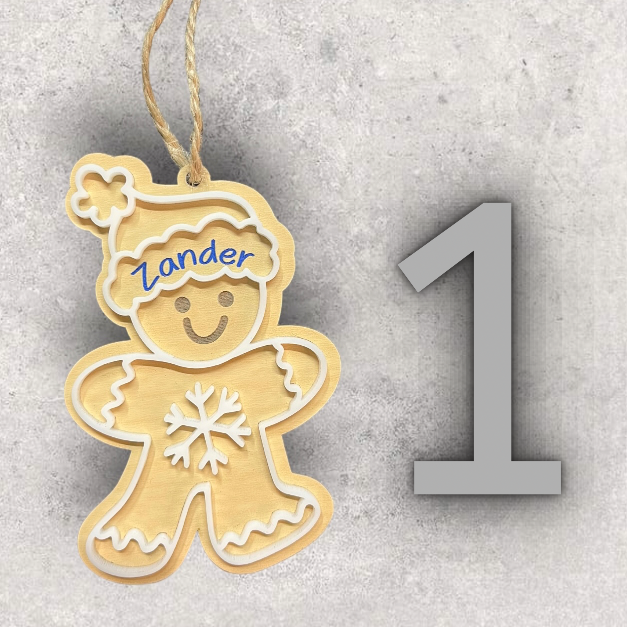 Personalized Gingerbread Person Ornament/Stocking Tag