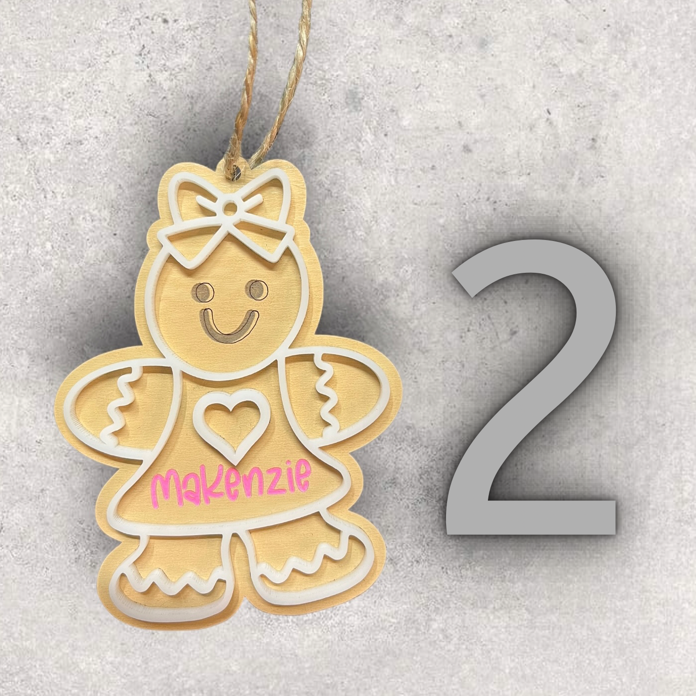 Personalized Gingerbread Person Ornament/Stocking Tag